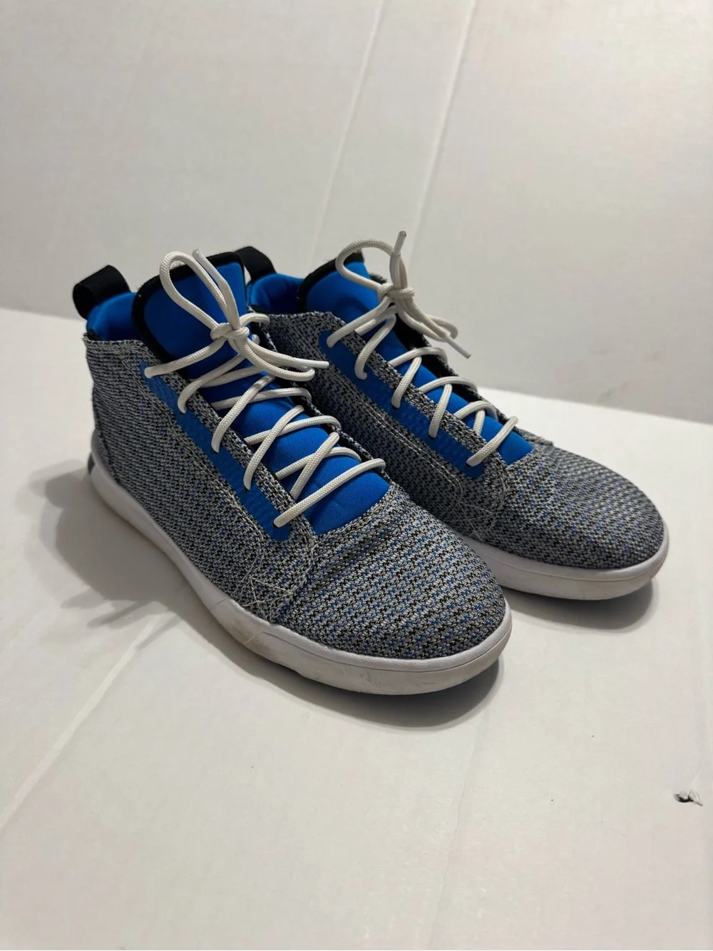 Converse Junior All Star Ultra Mid Grey Blue Athletic Sneakers Size 3